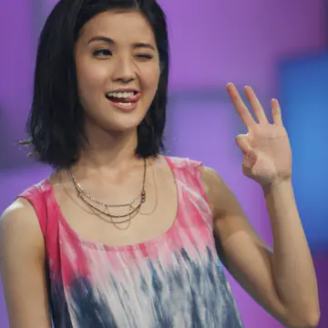 蔡卓妍 吴尊 录制湖南卫视《快乐大本营》节目