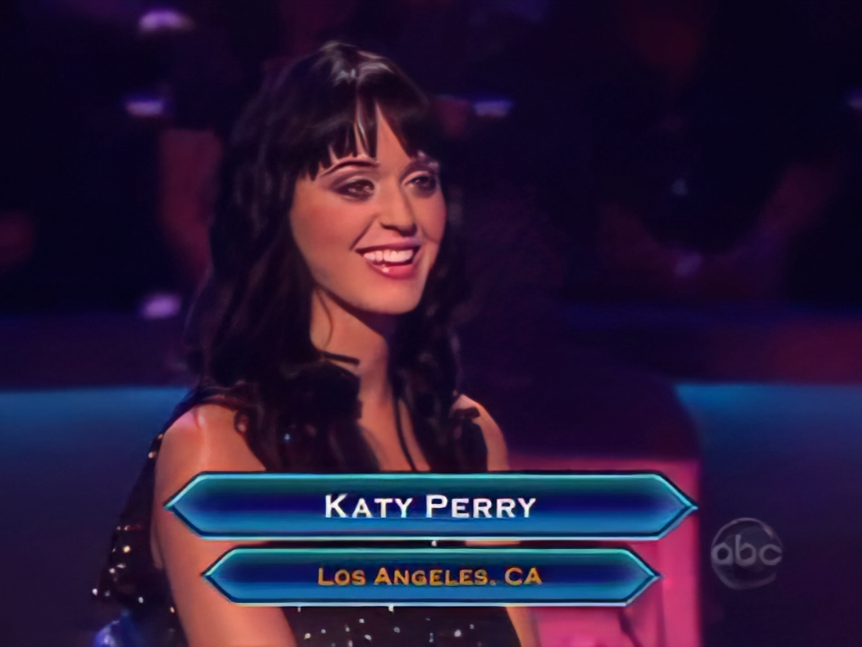 Katy Perry 在《谁想成为百万富翁》节目中答题