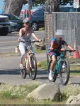 Katy Perry and Orlando Bloom go on bike ride with kids