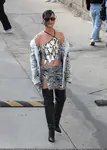 到达"Jimmy Kimmel Live"录制现场