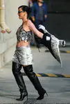 到达"Jimmy Kimmel Live"录制现场