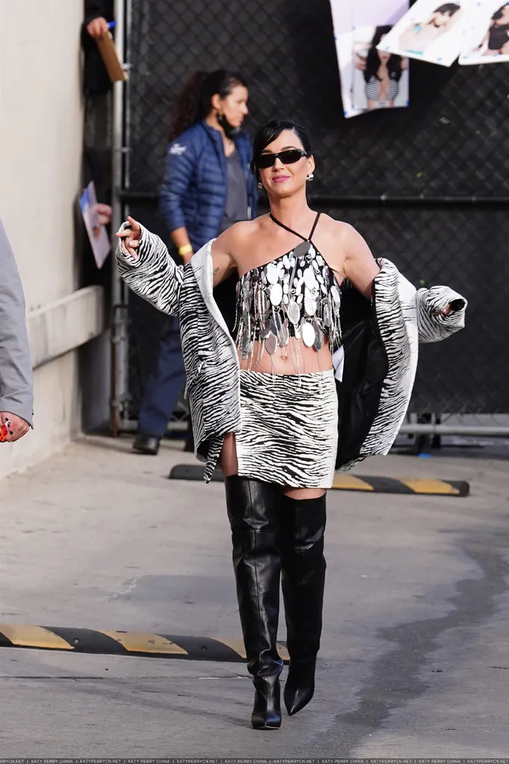 到达"Jimmy Kimmel Live"录制现场