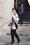 到达"Jimmy Kimmel Live"录制现场