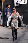 到达"Jimmy Kimmel Live"录制现场