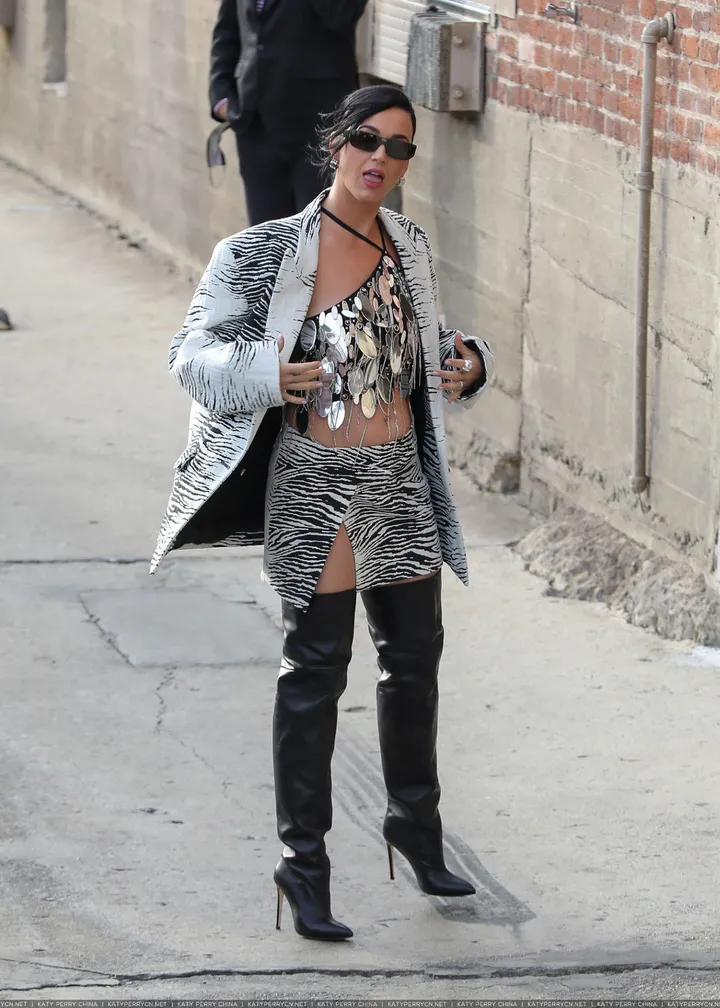 到达"Jimmy Kimmel Live"录制现场