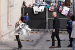 到达"Jimmy Kimmel Live"录制现场