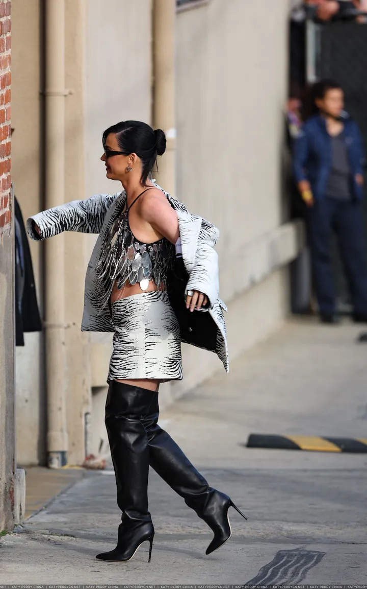 到达"Jimmy Kimmel Live"录制现场