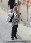到达"Jimmy Kimmel Live"录制现场