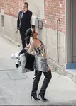 到达"Jimmy Kimmel Live"录制现场