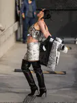 到达"Jimmy Kimmel Live"录制现场