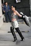 到达"Jimmy Kimmel Live"录制现场