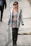 到达"Jimmy Kimmel Live"录制现场