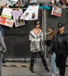 到达"Jimmy Kimmel Live"录制现场