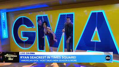 美偶三宝潜入“早安美国”节目演播厅，打断Ryan Seacrest的专访 | Good Morning America