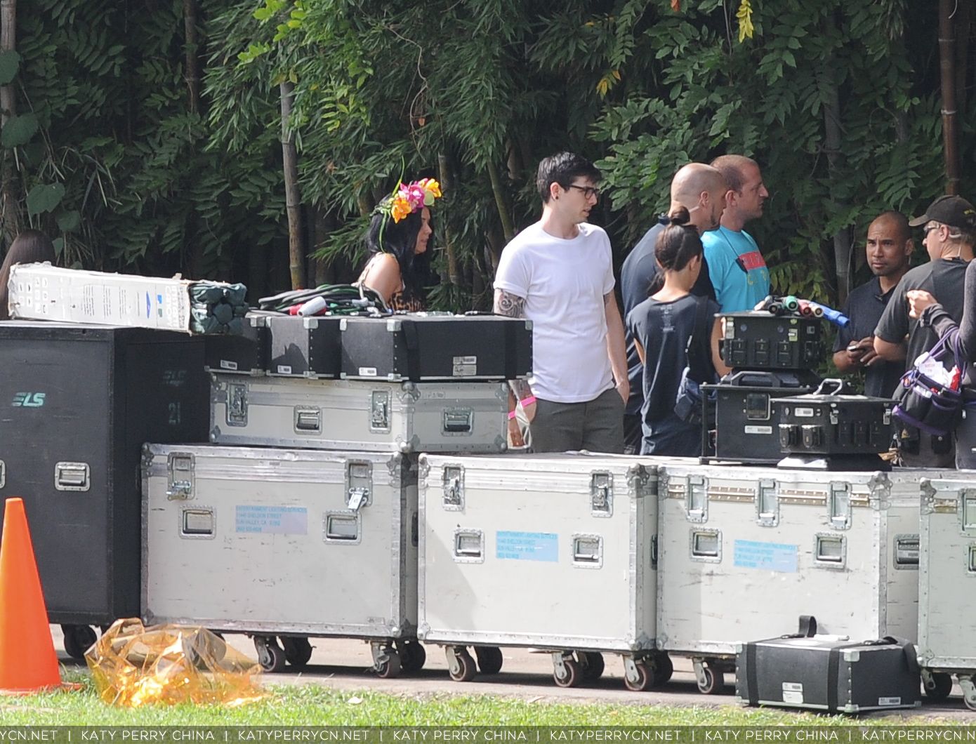Katy Perry spotted on the set of her new music video 