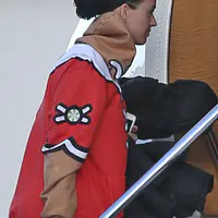 Katy Perry和Orlando Bloom在加州洛杉矶市反奈斯区登上飞机