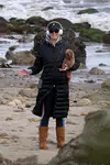 Pregnant Katy Perry spotted heading to the beach with her dog