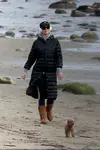 Pregnant Katy Perry spotted heading to the beach with her dog