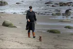 Pregnant Katy Perry spotted heading to the beach with her dog