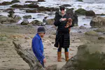 Pregnant Katy Perry spotted heading to the beach with her dog