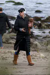 Pregnant Katy Perry spotted heading to the beach with her dog