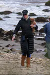 Pregnant Katy Perry spotted heading to the beach with her dog