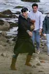 Pregnant Katy Perry spotted heading to the beach with her dog