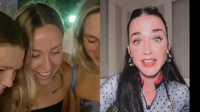 Katy Perry为参加巴黎奥运会的美国女子游泳队加油